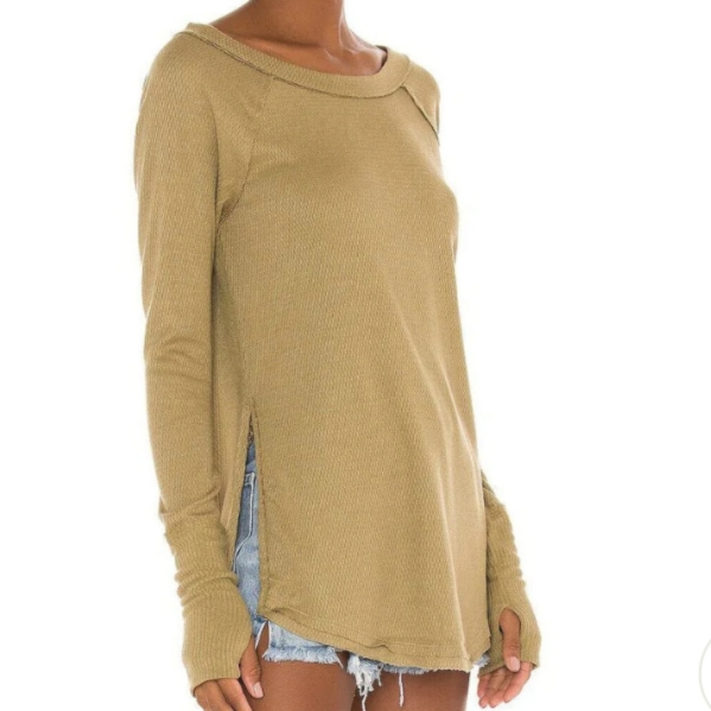 FREE PEOPLE SNOWY SUNSTONE THERMAL Sz Medium - Picture 2 of 13